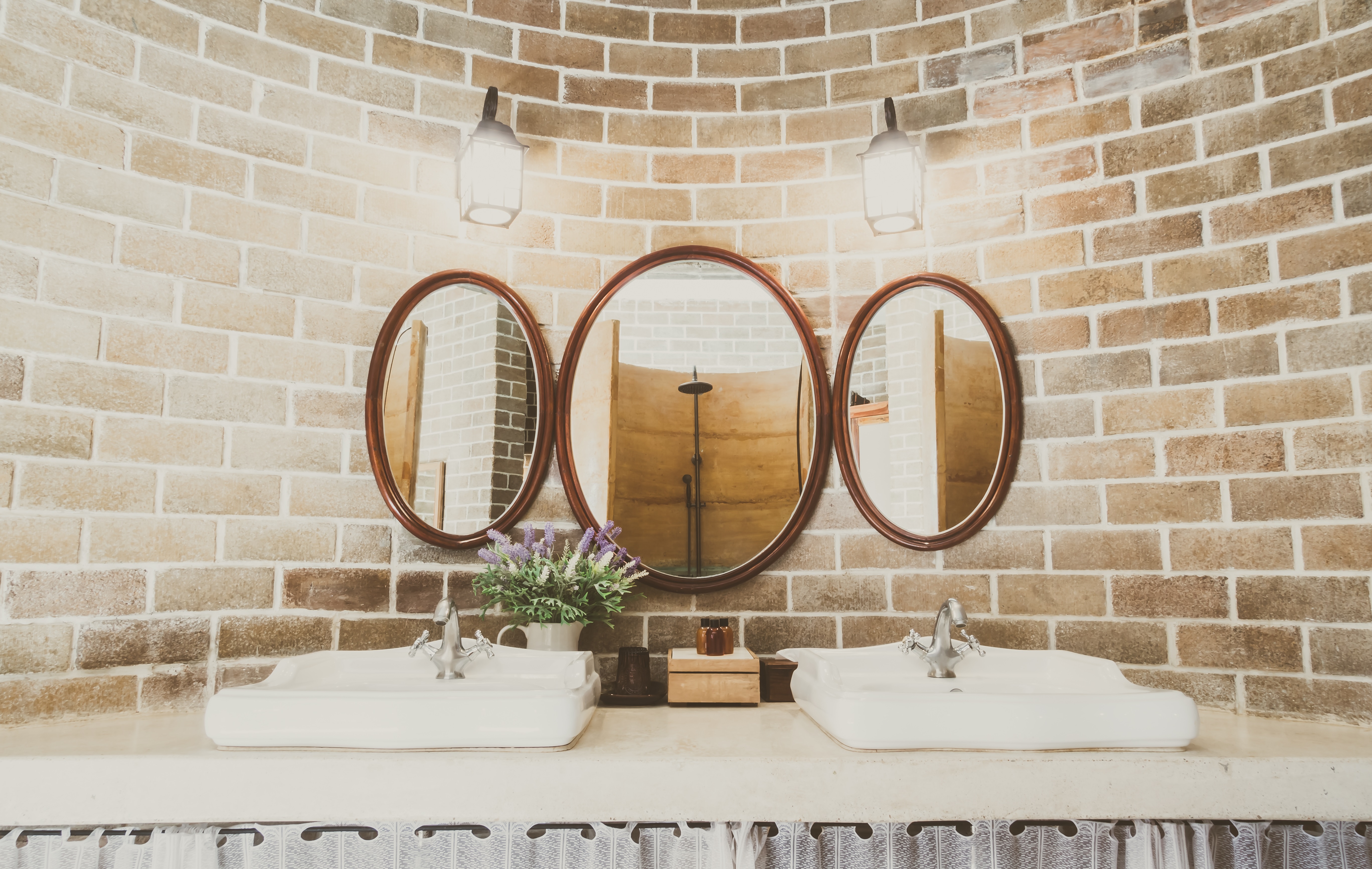 Clean bathroom taps and fixtures